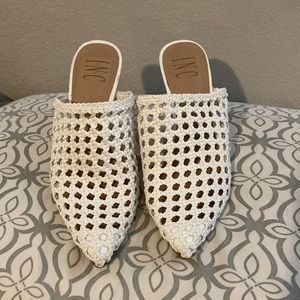 INC. White gate heels. Size 6.